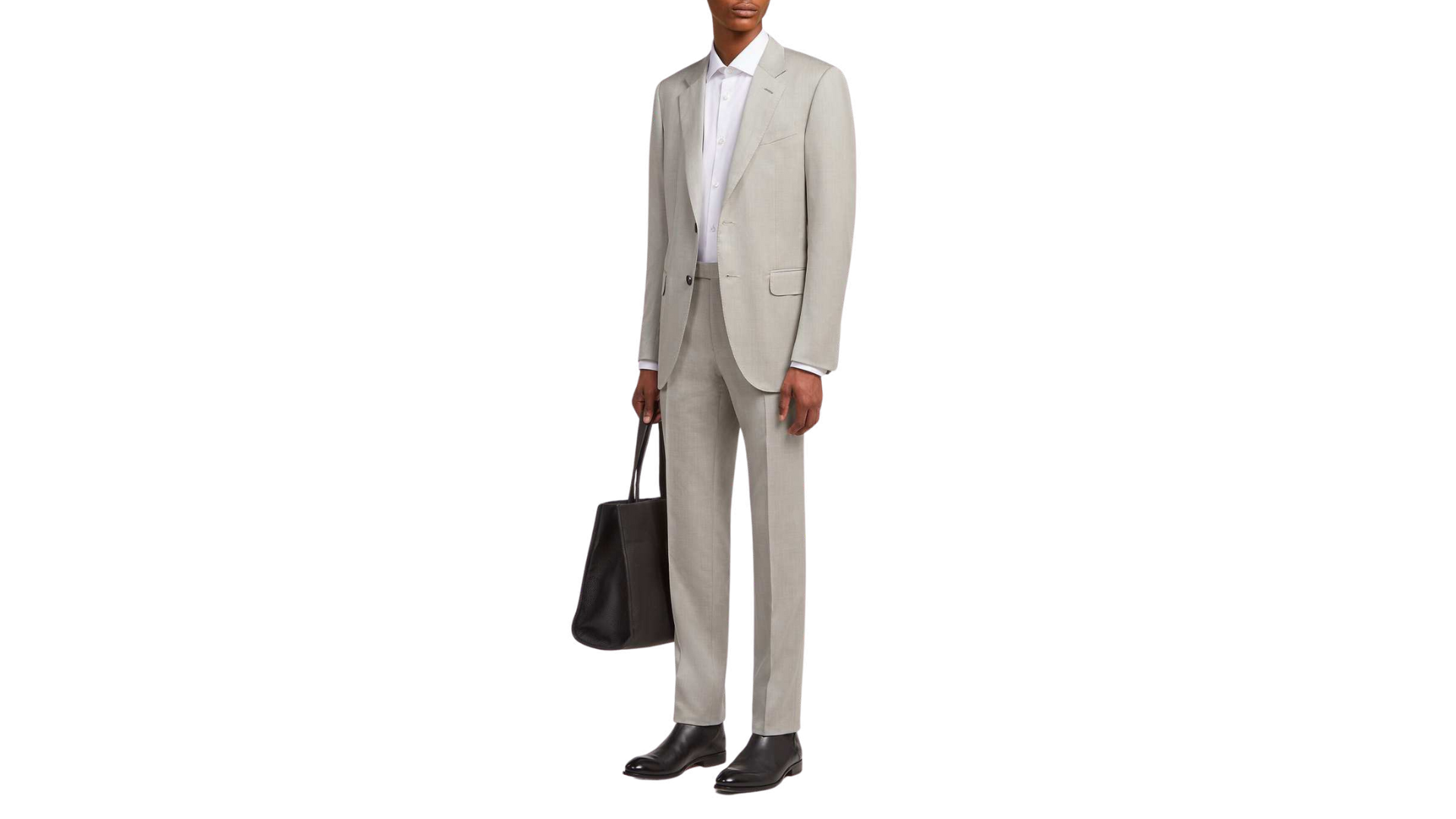 Costume sur-mesure beige clair